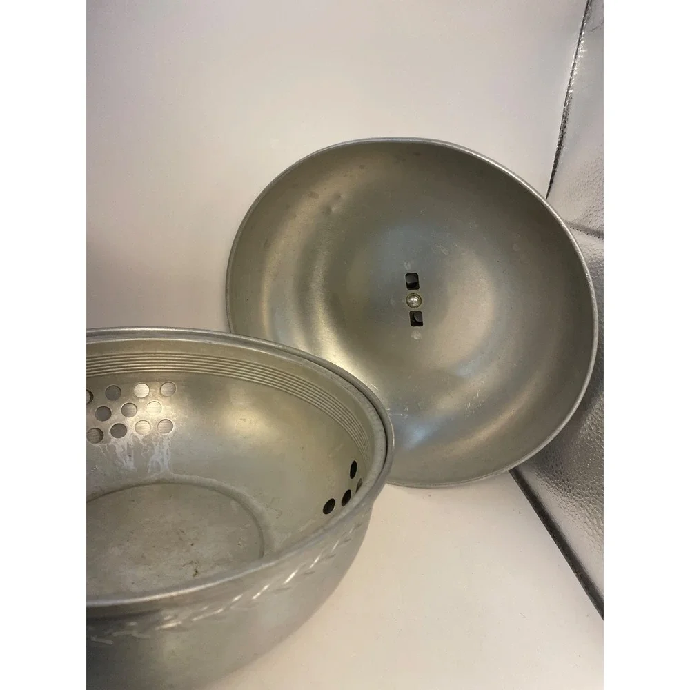 WEST BEND Aluminum Serving Oven Bun Warmer 3 Pieces Stove or Oven Use Vintage